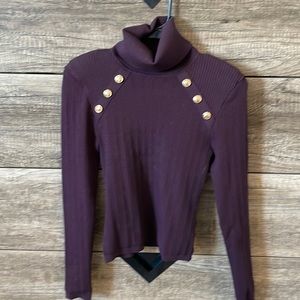 Express Button Detail Turtleneck Sweater